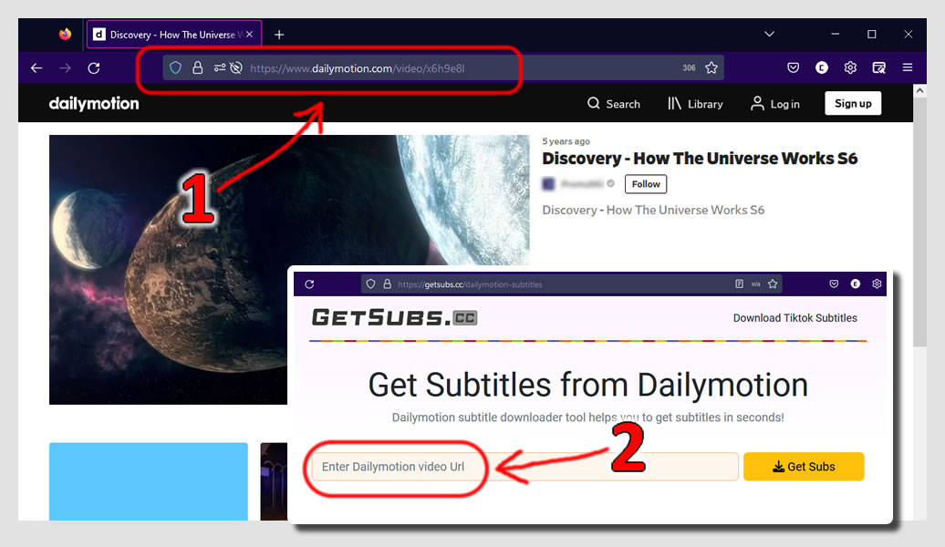 Panduan mengunduh subtitle Dailymotion untuk komputer
