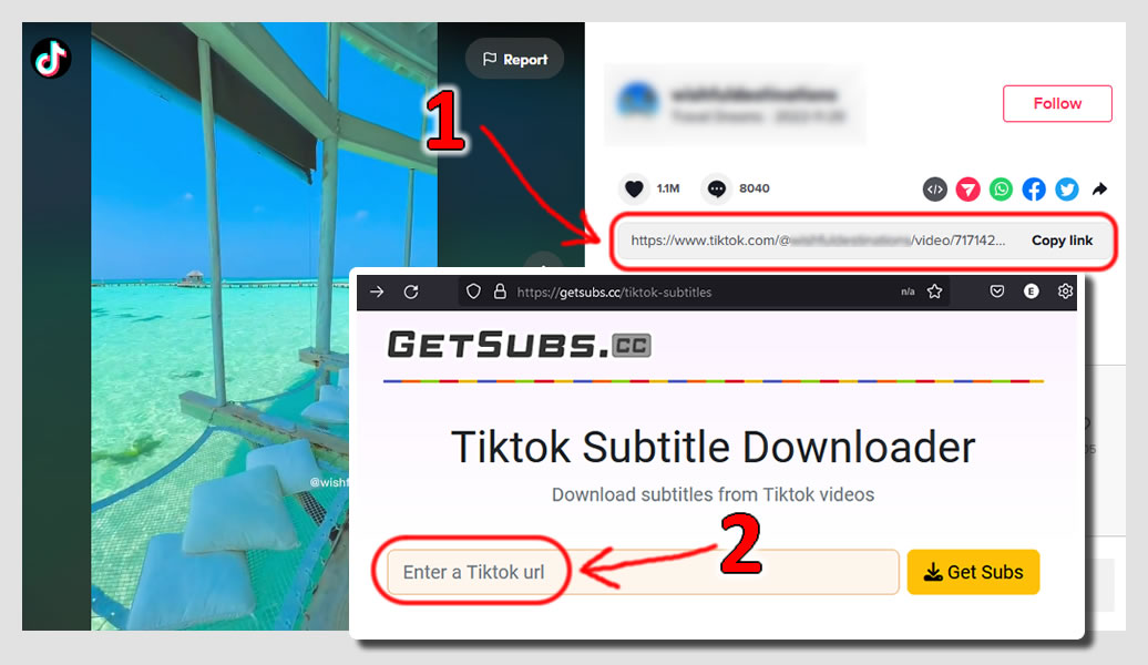 Panduan pengunduhan subtitle Tiktok untuk pc